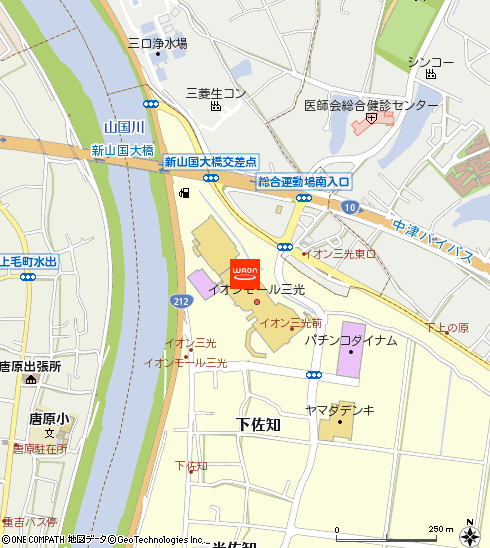 イオン三光店付近の地図